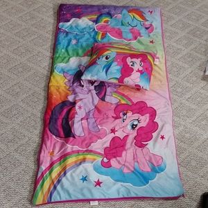 My Little Pony sleeping bag and pillow